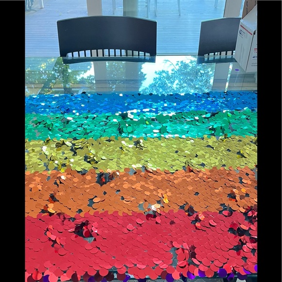 Pride Rainbow Sequins Fabric - Picture 1 of 3